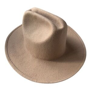 Vintage Western Express 100% Wool Felt Cowboy Hat Camel Brown Size 7 Made in USA